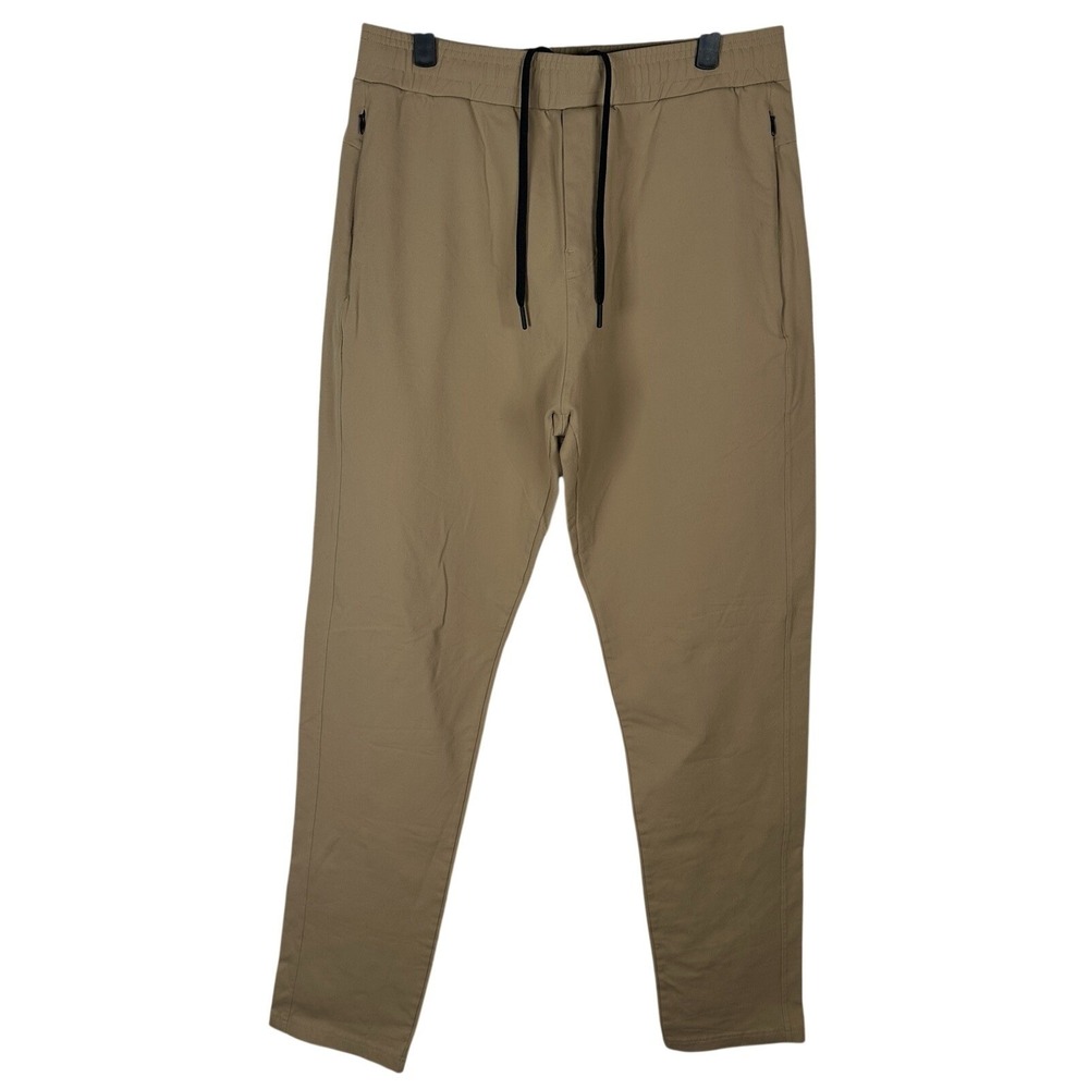 Public Rec Gamechanger Rec Pants Mens 34x36 Khaki Tan Sweatpants Lounge Comfort